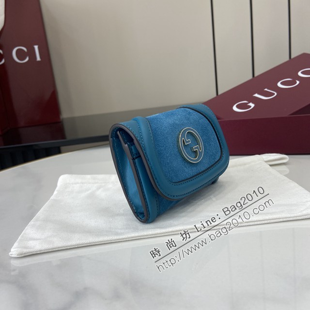 Gucci專櫃古馳最新款圓形互扣式雙G標識卡片夾卡包零錢包 jh2671型號：818795